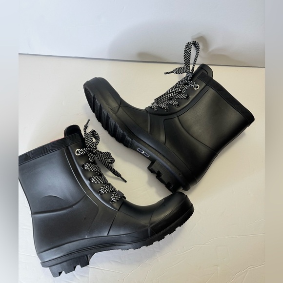 Tommy Hilfiger Womens Tamar Rain Booties Wellies Black 7m - Picture 7 of 10